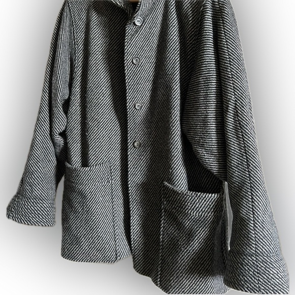 Made in Bulgaria - designer wool coat - size 14 - Picture 2 of 8